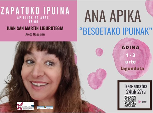 1-3 urte bitarteko umeentzako saioa eskainiko du Ana Apika ipuin kontalariak zapatuan