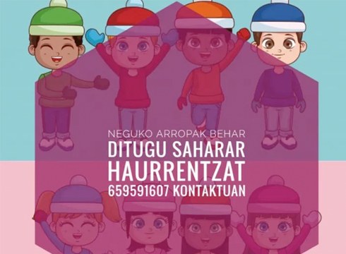 Saharako haurrei bidaltzeko neguko arropak bilduko dituzte astelehen arratsaldean