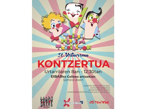 “Txirri, Mirri eta Txiribiton”en omenezko kontzerturako sarrerak doan dira eta dagoeneko eskuragarri daude