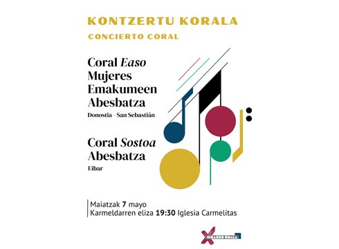 Easo emakumeen abesbatzak Sostoarekin abestuko du domekan Karmengo elizan