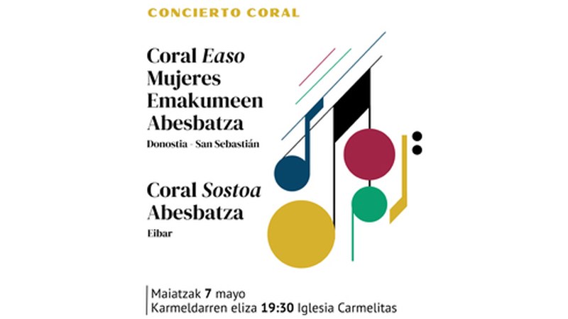 Easo emakumeen abesbatzak Sostoarekin abestuko du domekan Karmengo elizan