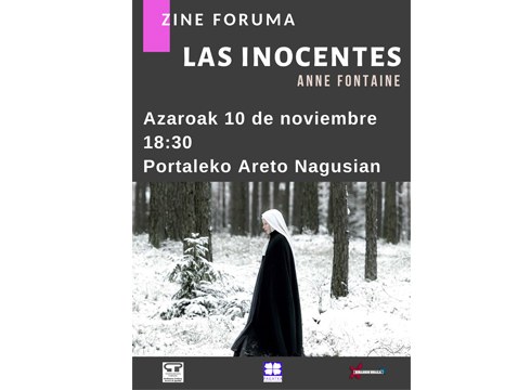 “Las inocentes” filmari buruzko zine forum saioa egingo da hilaren 10ean