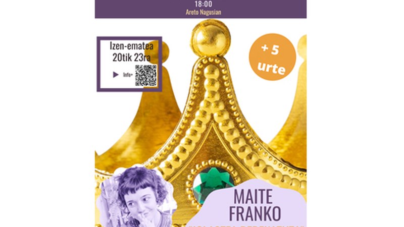 Maite Franco ipuin kontalaria izango dugu zapatu honetan Portalean