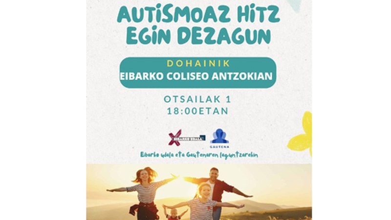 “Autismoaz hitzegin dezagun” mahai inguru-hitzaldia egingo dute Coliseo antzokian otsailaren 1ean