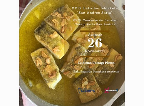 35 bikote lehiatuko dira domekan egingo den San Andres 29. Bakailao Txapelketan