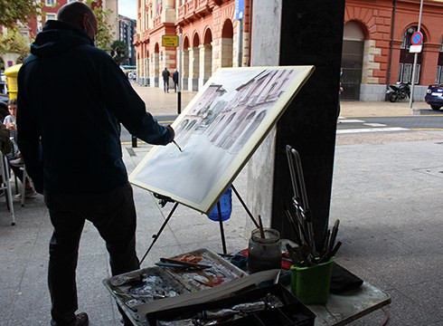 45 artistak hartu zuten parte XLIII. Aire Zabaleko Pintura Lehiaketan