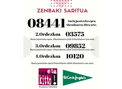 8.441 zenbakiari egokitu zaio …eta kitto!-ren Gabonetako otarra
