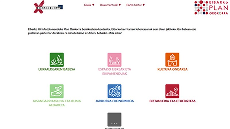 800 ideia jaso dituzte Hiri Antolamendurako Plan Nagusiaren berrikusketaren inguruko inkestan