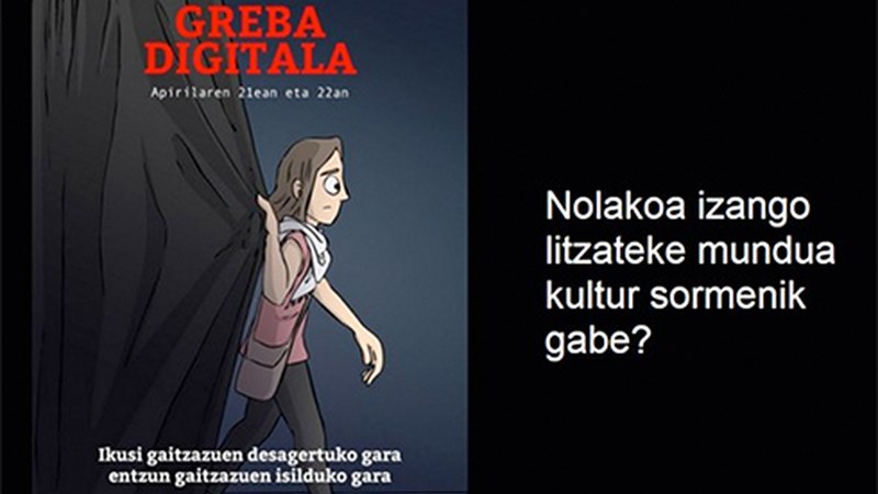Euskal kulturgintzatik deitu den greba digitalarekin bat egin du etakitto.eus-ek