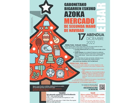 Abenduaren 17an Gabonetako Bigarren Eskuko Azoka egingo da Errebalen