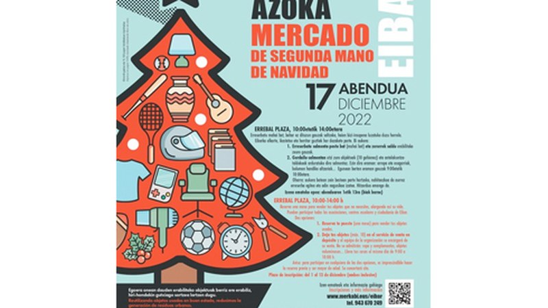 Abenduaren 17an Gabonetako Bigarren Eskuko Azoka egingo da Errebalen