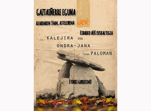 AEK euskaltegikoek Gaztaiñerre beraiekin batera ospatzera gonbidatu dituzte herritarrak