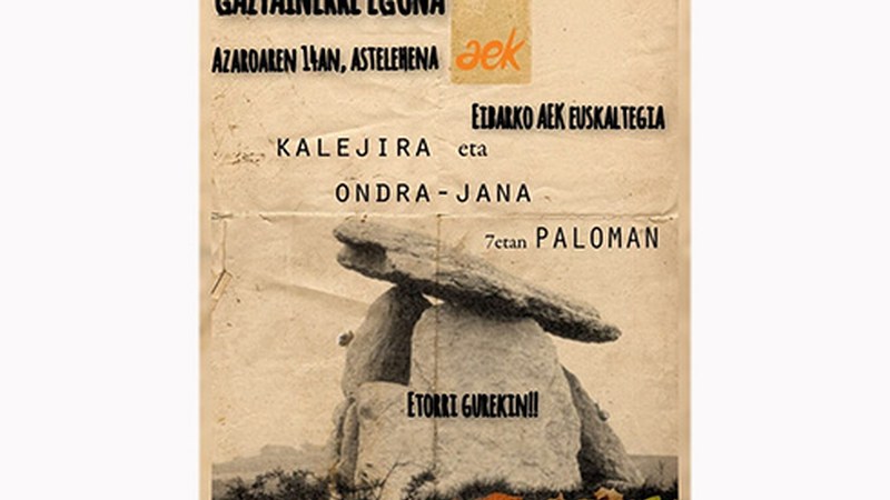 AEK euskaltegikoek Gaztaiñerre beraiekin batera ospatzera gonbidatu dituzte herritarrak