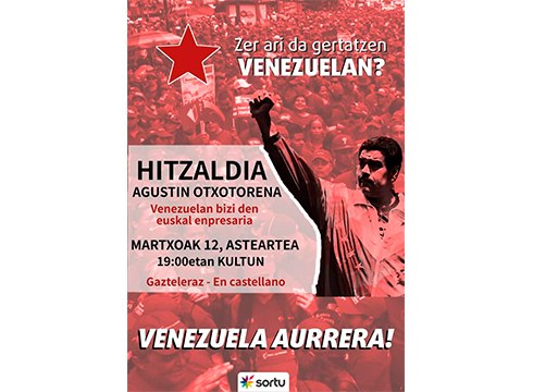 Agustin Otxotorena Venezuelan bizi den enpresariak hitzaldia eskainiko du bihar Kultun