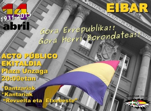Ahaztuak elkartekoek martitzen iluntzean gogoratuko dute Errepublika