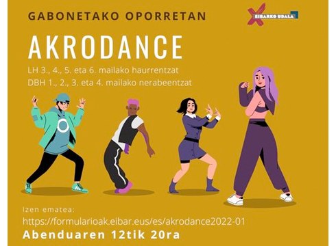 Akrodance tailerra Gabonetako oporretan