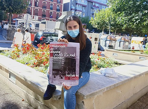 Alaitz Garate (Ikasle Abertzaleak): “Osasun baldintza seguruak egon arte klase presentzialak gelditzea nahi dugu”