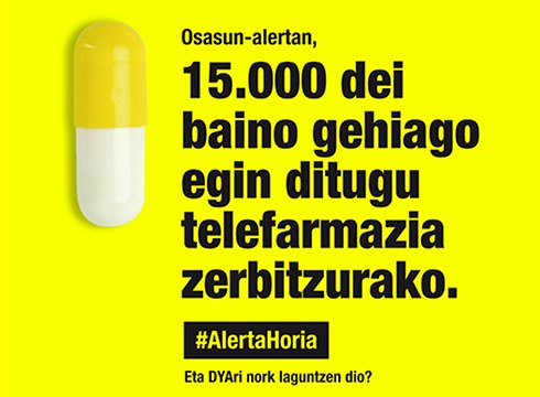 #AlertaHoria kanpaina abiatu du DYA Gipuzkoak jendeari laguntza eskatzeko