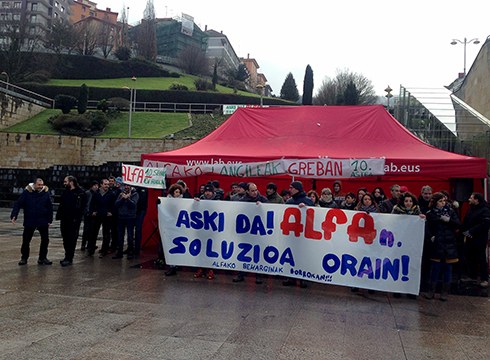 Kaleratze-espedienteari buruzko informazioa gaur jasotzea espero dute Alfako langileek