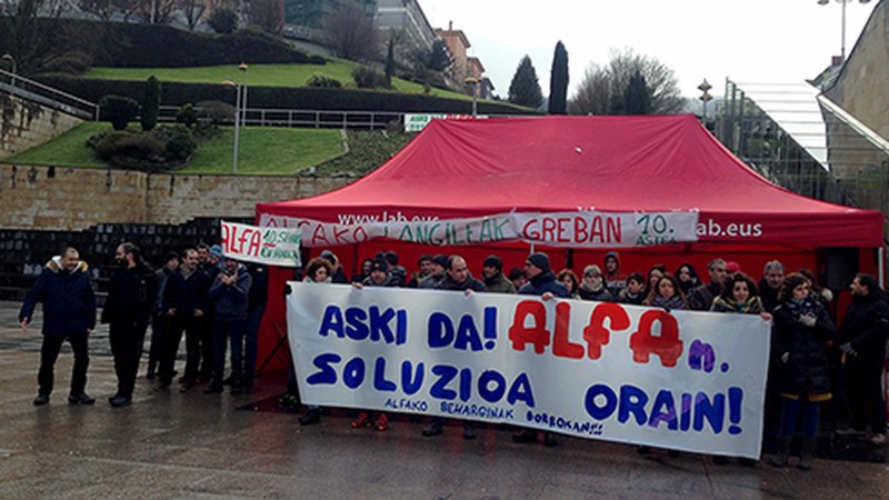Kaleratze-espedienteari buruzko informazioa gaur jasotzea espero dute Alfako langileek