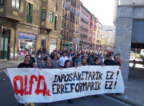 Alfak manifestazioa deitu du zapaturako, enpresak planteatutako 87 kaleratzeak salatzeko