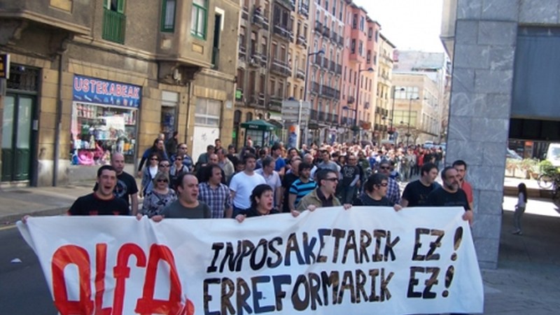 Alfako beharginek manifestazioa egin zuten zapatuan