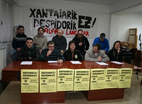 Alfako enpresa batzordeak manifestazioa deitu du zapaturako