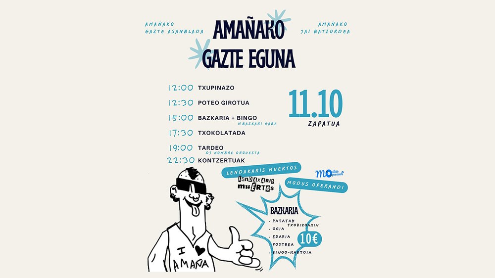 Amañako Gazte eguna antolatu dute urriaren 11n