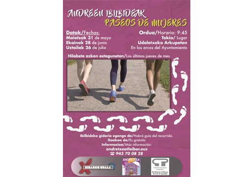 "Andreen ibilbideak" ekimena antolatu du Andretxeak paseatu eta jende berria ezagutu nahi duten emakumeentzat