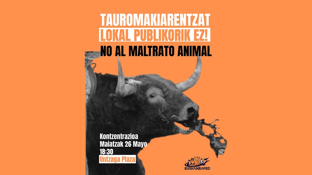 Animalien Babeserako Euskal Federazioak gaurko elkarretaratzea deitu du, 18:30ean Untzagan