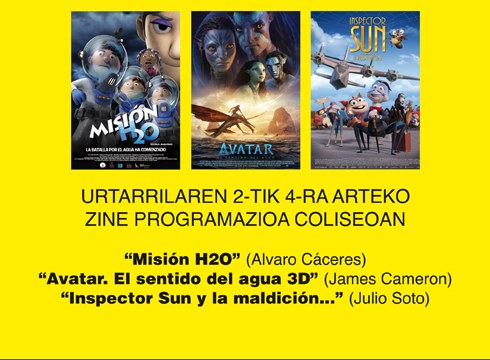 Animaziozko pelikulak nagusi Coliseoan urte hasierako zine-programazioan