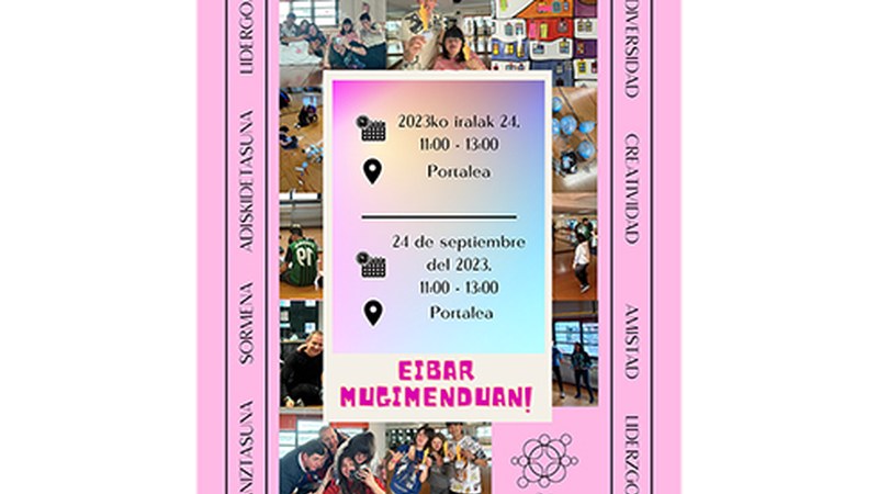 Aniztasun funtzionala duten gazteentzat sormen eta mugimendu saioa egingo da domekan Portalean