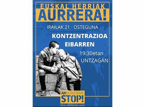 "Ankerkeriari Stop!" plataformak deituta kontzentrazioa egingo da eguen arratsaldean Untzagan