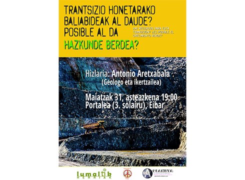 Antonio Aretxabala geologo eta ikertzaileak trantzisio energetikoari buruzko hitzaldia emango du gaur
