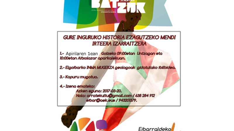 Apirilaren 1era arte atzeratu dute "Izarraitz, harria eta ura" irteera gidatua