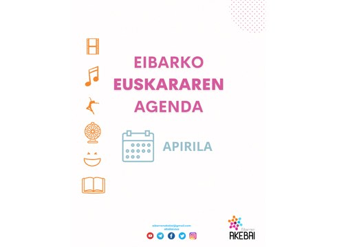 Apirileko Euskararen Agenda kaleratu dute