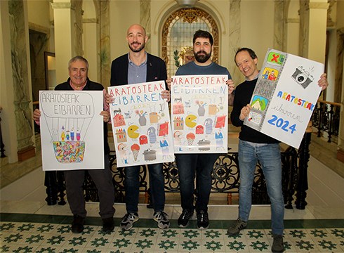 Aratosteak iragarriko dituen kartela eta jai-egitaraua aurkeztu dituzte
