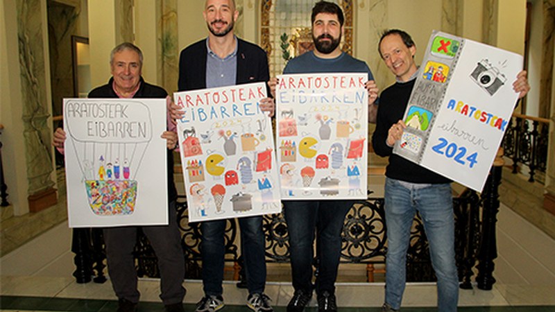 Aratosteak iragarriko dituen kartela eta jai-egitaraua aurkeztu dituzte