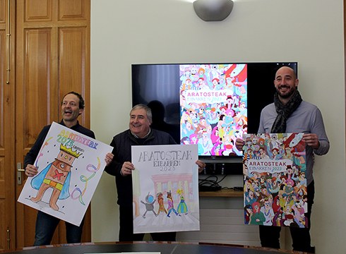 Aratosteetarako prestatu duten jai egitaraua aurkeztu dute