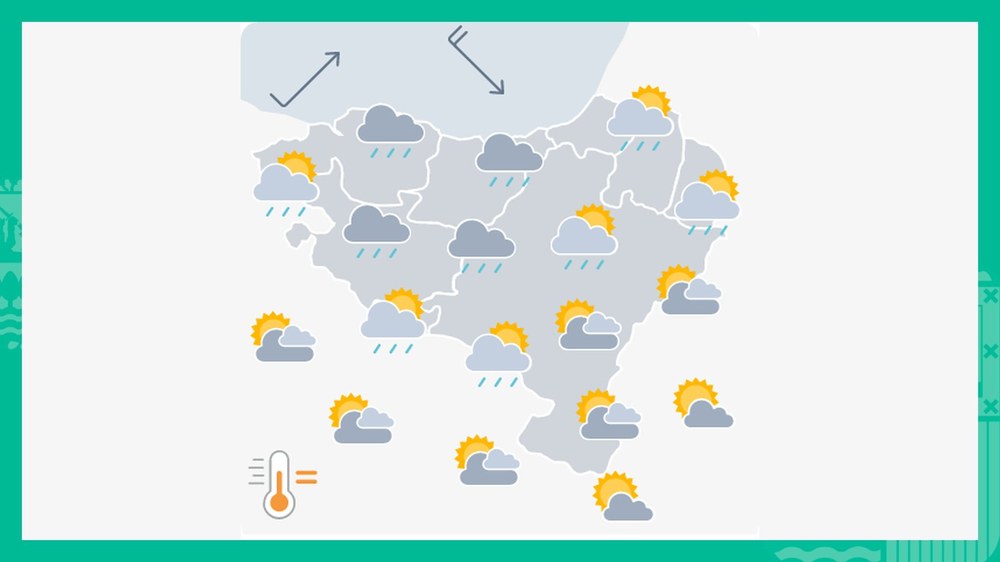 Arratsaldetik aurrera euria egingo du