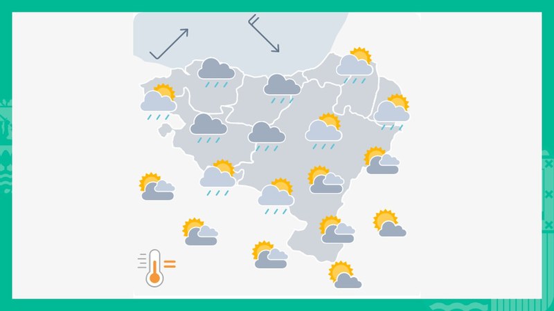 Arratsaldetik aurrera euria egingo du