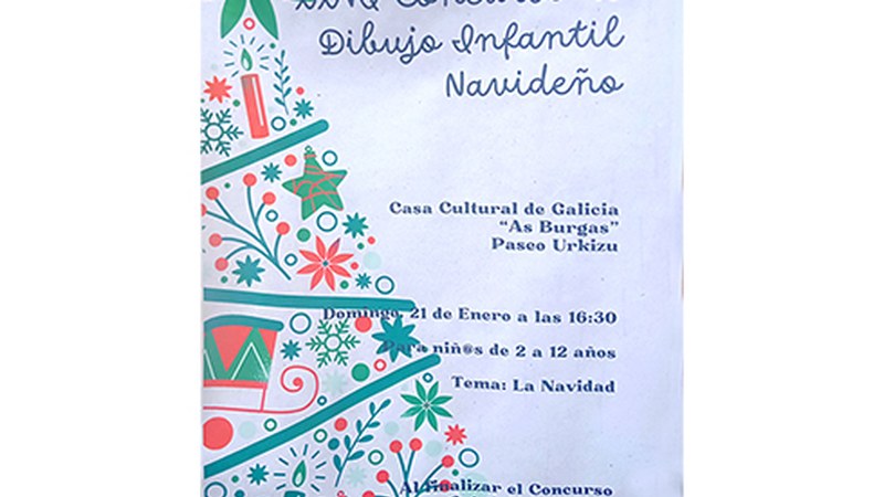 As Burgas Galiziako Etxeak 26. Haurrendako Gabonetako Marrazki Lehiaketa antolatu du domekarako