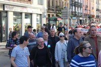 Aspaldiko manifestaziorik handiena egin da gaur eguerdian Eibarren