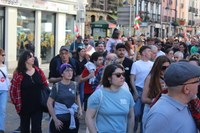 Aspaldiko manifestaziorik handiena egin da gaur eguerdian Eibarren