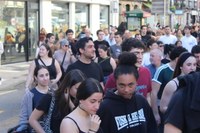 Aspaldiko manifestaziorik handiena egin da gaur eguerdian Eibarren