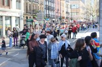 Aspaldiko manifestaziorik handiena egin da gaur eguerdian Eibarren
