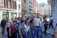 Aspaldiko manifestaziorik handiena egin da gaur eguerdian Eibarren