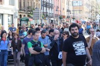 Aspaldiko manifestaziorik handiena egin da gaur eguerdian Eibarren