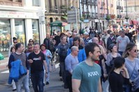 Aspaldiko manifestaziorik handiena egin da gaur eguerdian Eibarren