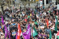 Aspaldiko manifestaziorik handiena egin da gaur eguerdian Eibarren